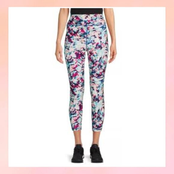 Avia XL High-Waisted Leggings Multicolor Crop Length Activewear Sportswear - Picture 1 of 6